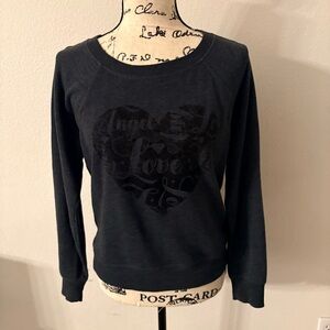 Victoria's Secret Black Heart Graphic Top S